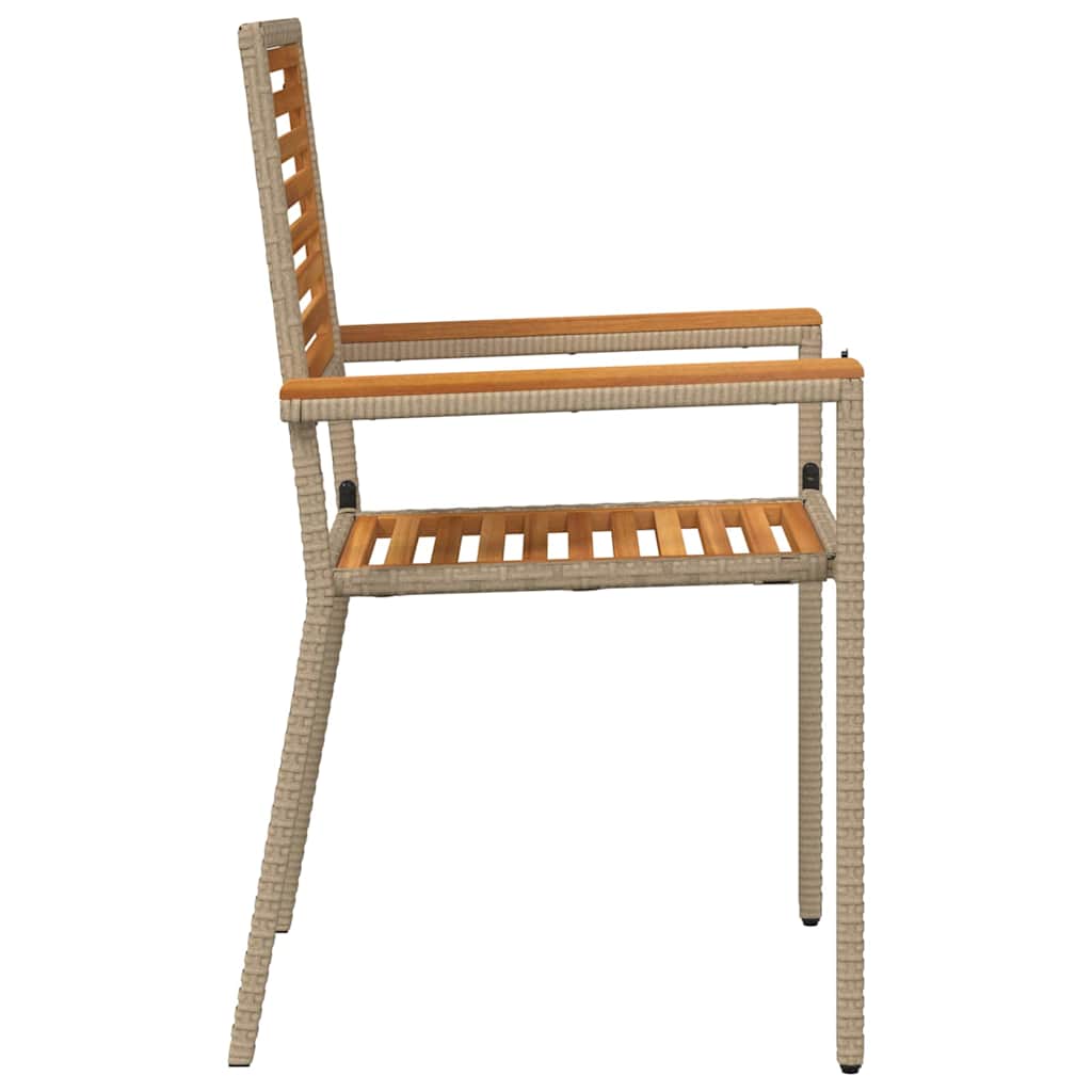 Garten Stapelstühle 2 Stk. Braun und Beige