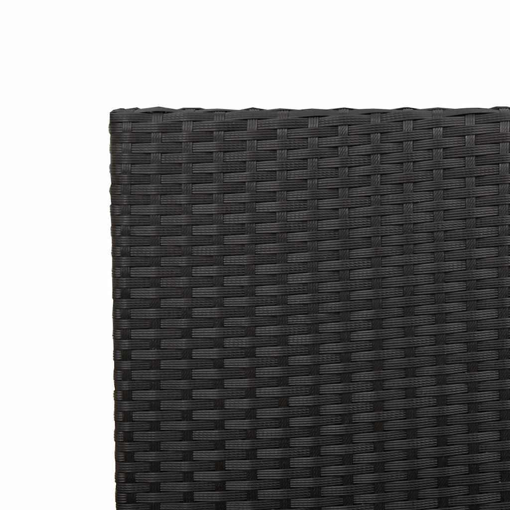 Garten Stapelstühle 2 Stk. Schwarz und Braun