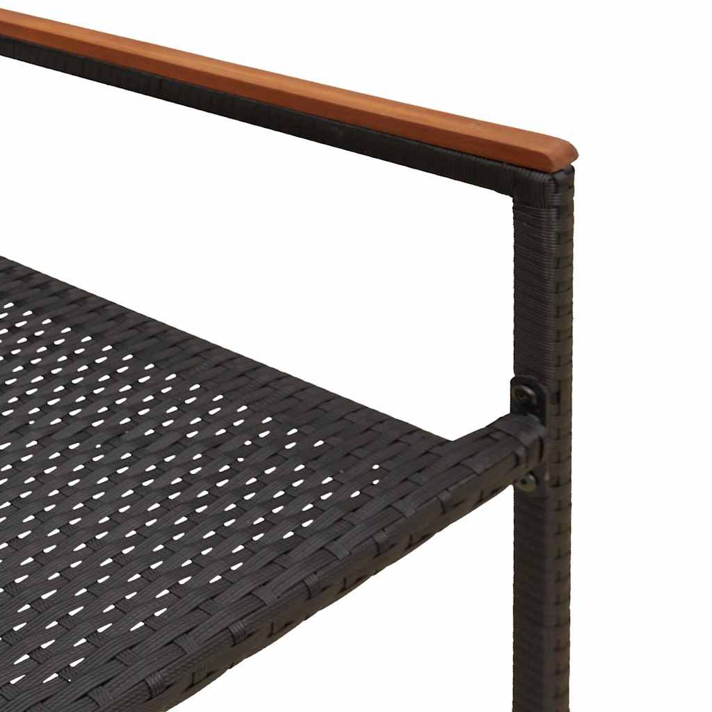 Garten Stapelstühle 2 Stk. Schwarz und Braun