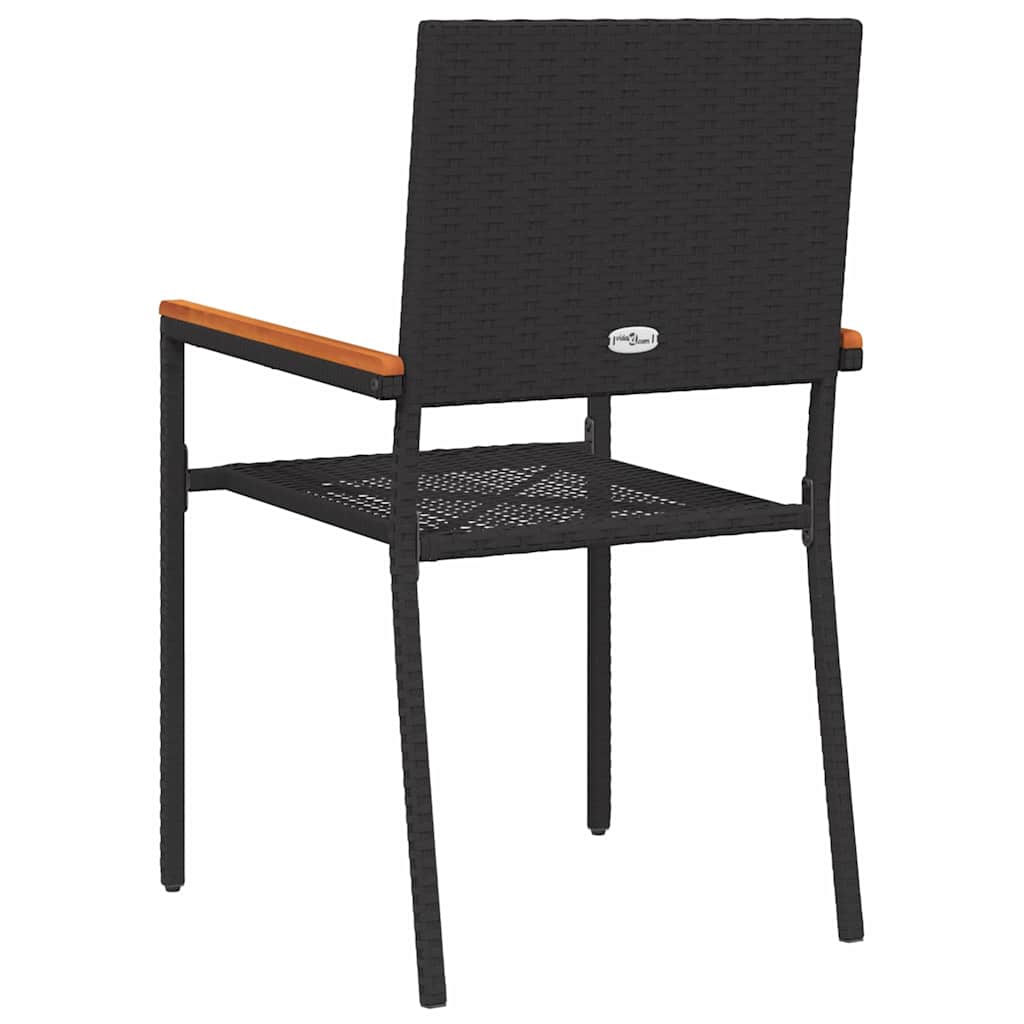 Garten Stapelstühle 2 Stk. Schwarz und Braun