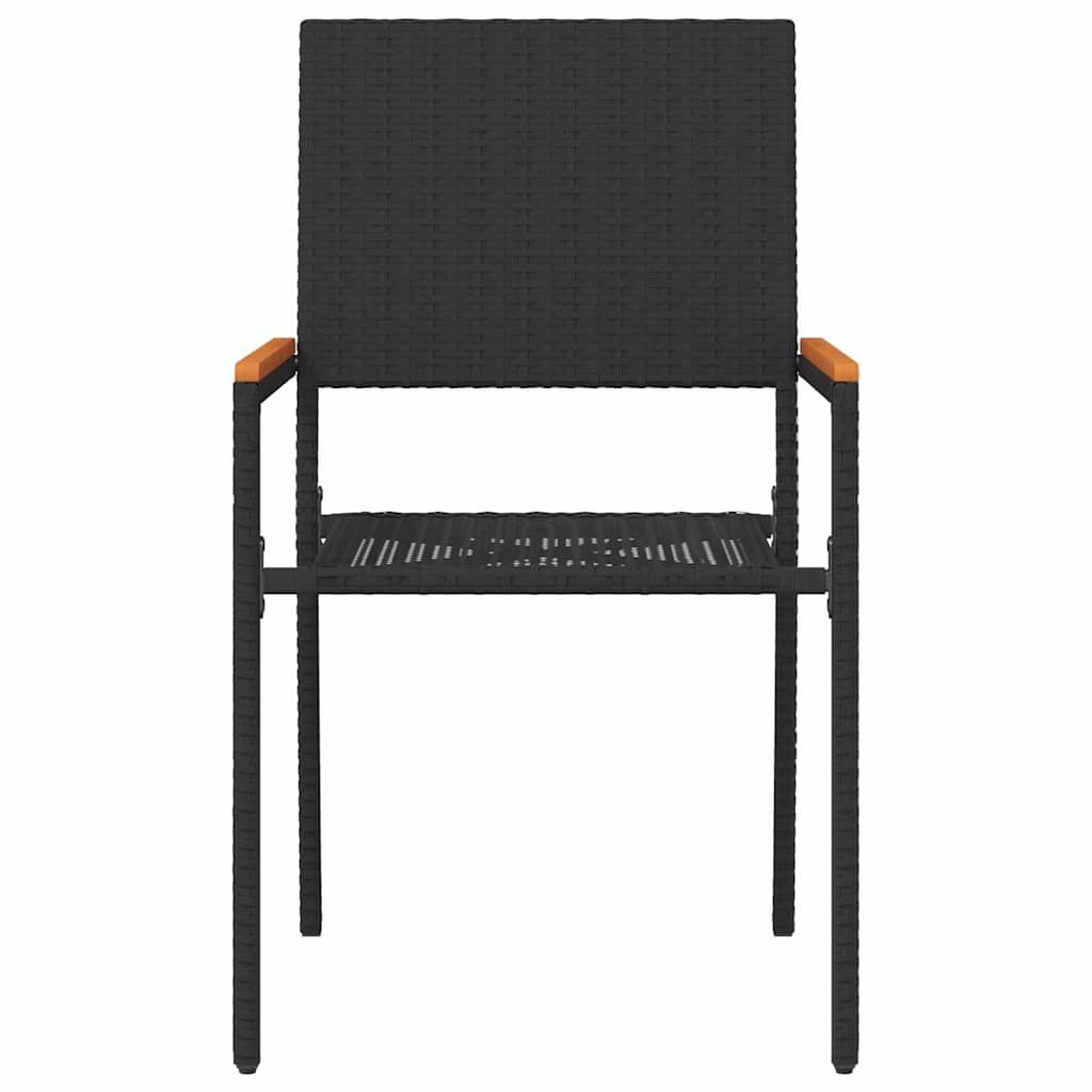 Garten Stapelstühle 2 Stk. Schwarz und Braun
