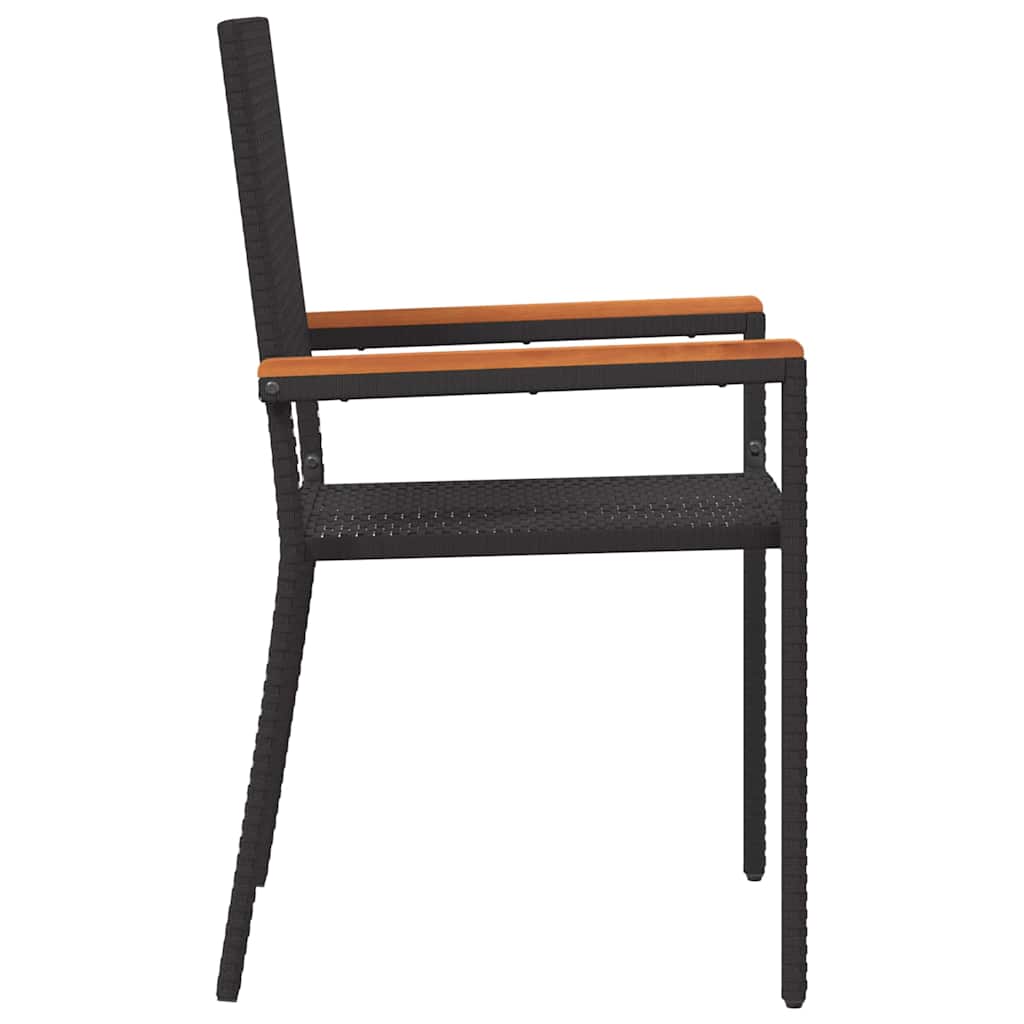 Garten Stapelstühle 2 Stk. Schwarz und Braun