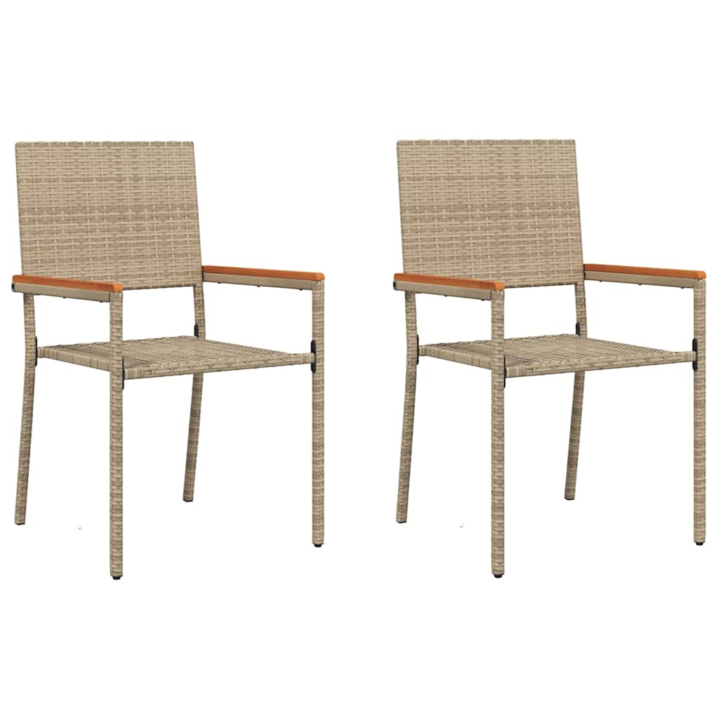 Garten Stapelstühle 2 Stk. Creme und Braun