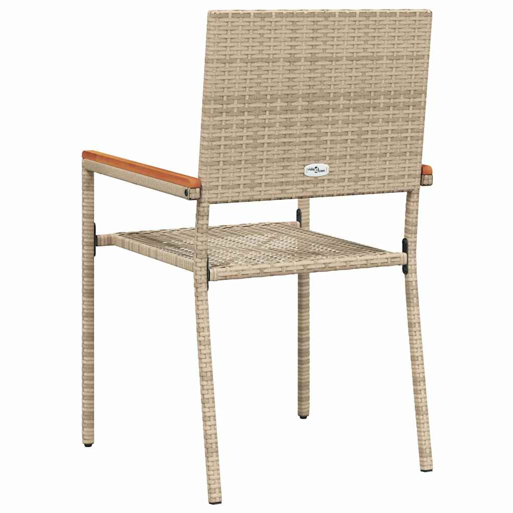 Garten Stapelstühle 2 Stk. Creme und Braun
