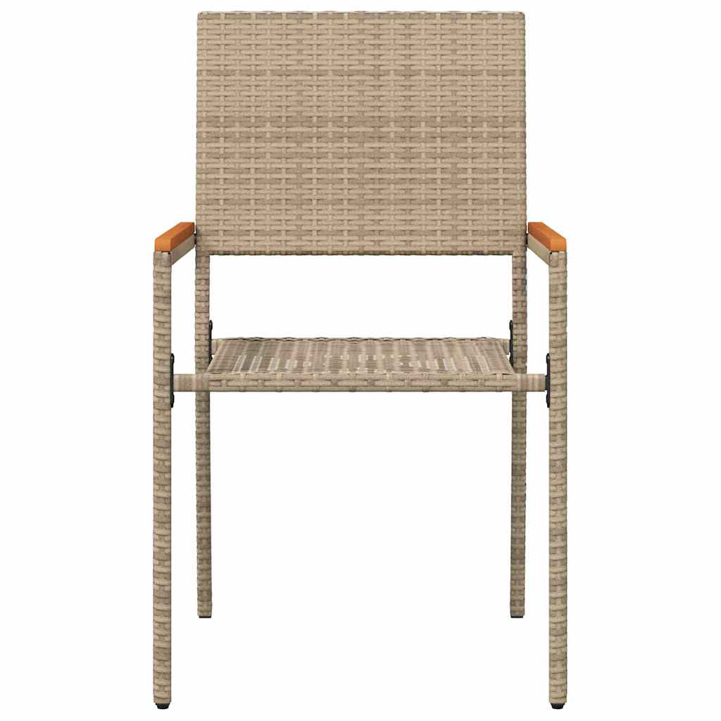 Garten Stapelstühle 2 Stk. Creme und Braun