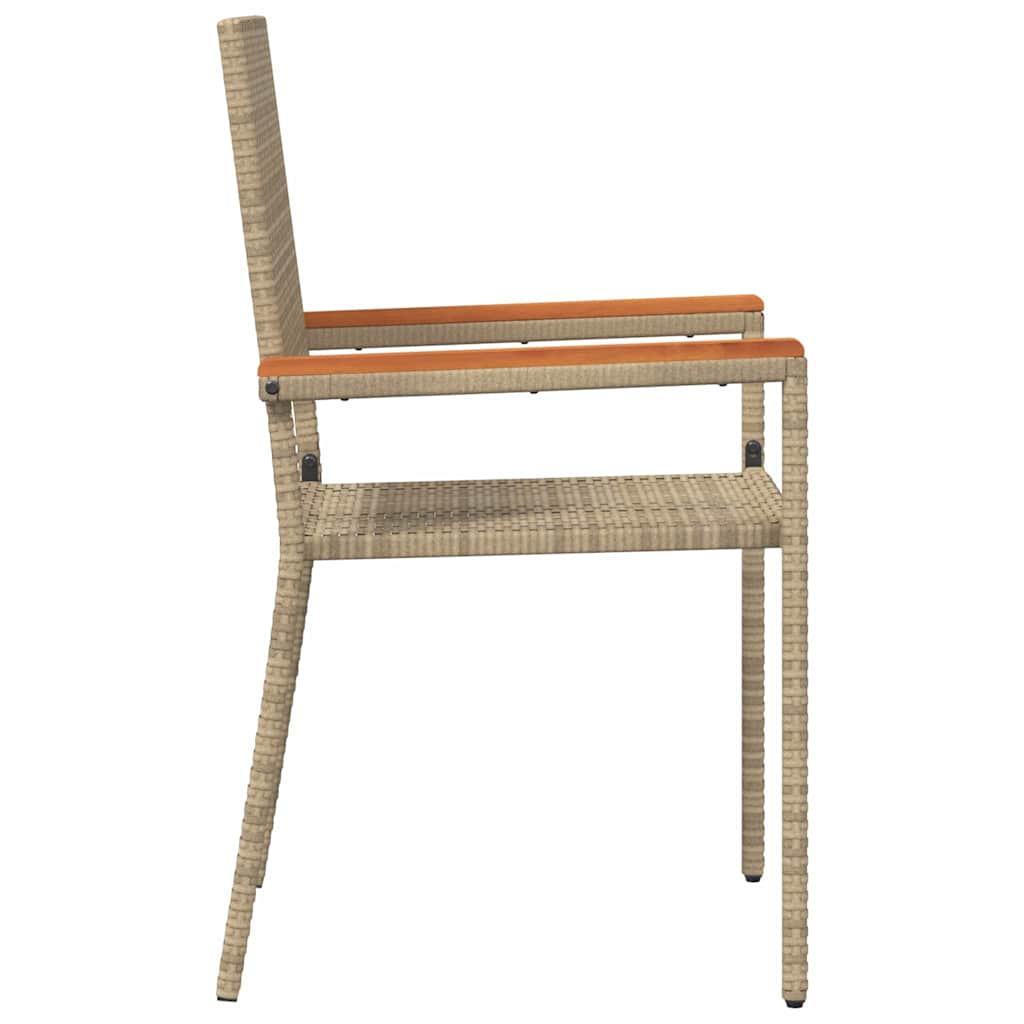 Garten Stapelstühle 2 Stk. Creme und Braun
