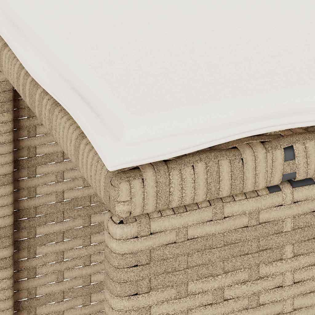 Garten Essgruppe Beige Poly-Rattan