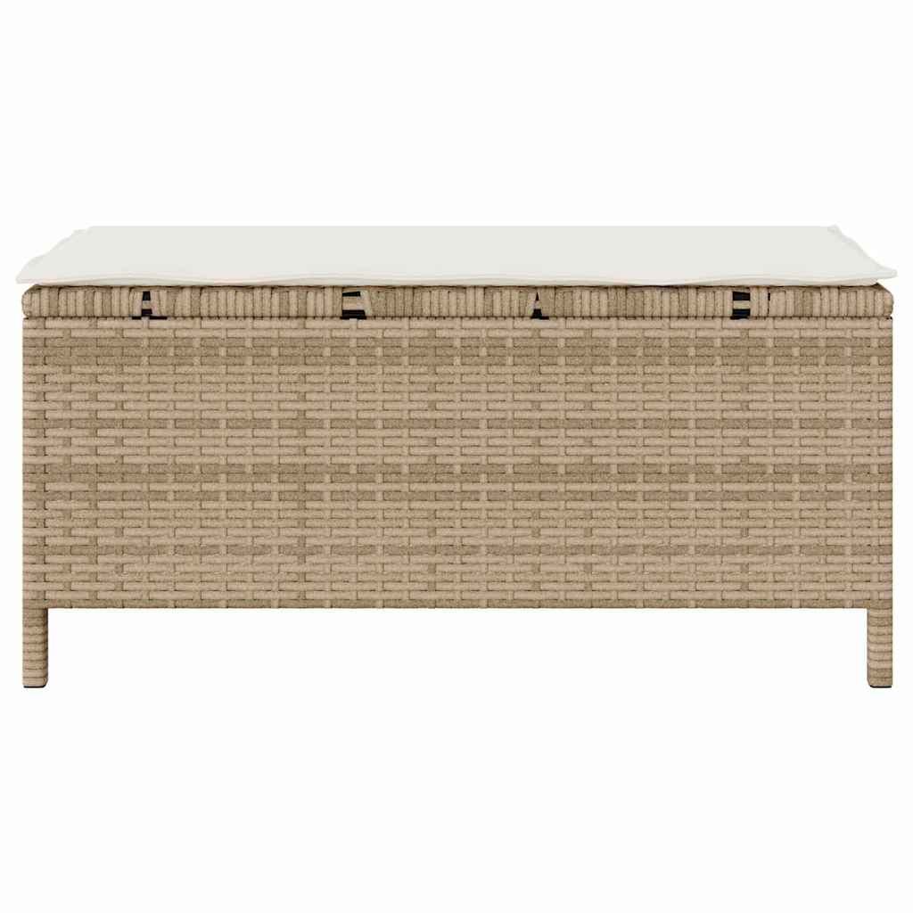 Garten Essgruppe Beige Poly-Rattan
