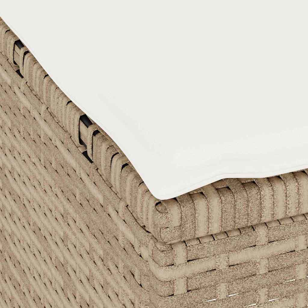 Garten Essgruppe Beige Poly-Rattan