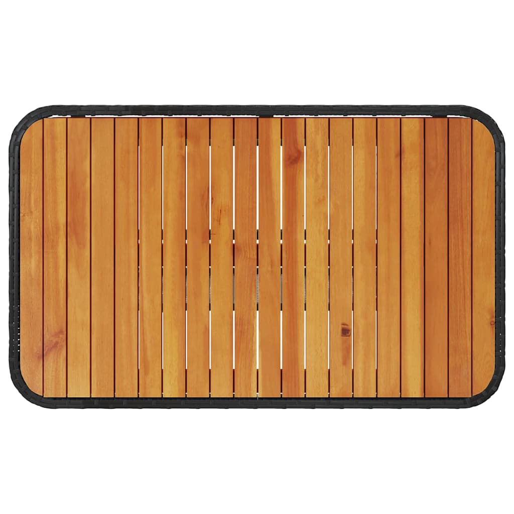 Garten Essgruppe Schwarz Poly-Rattan