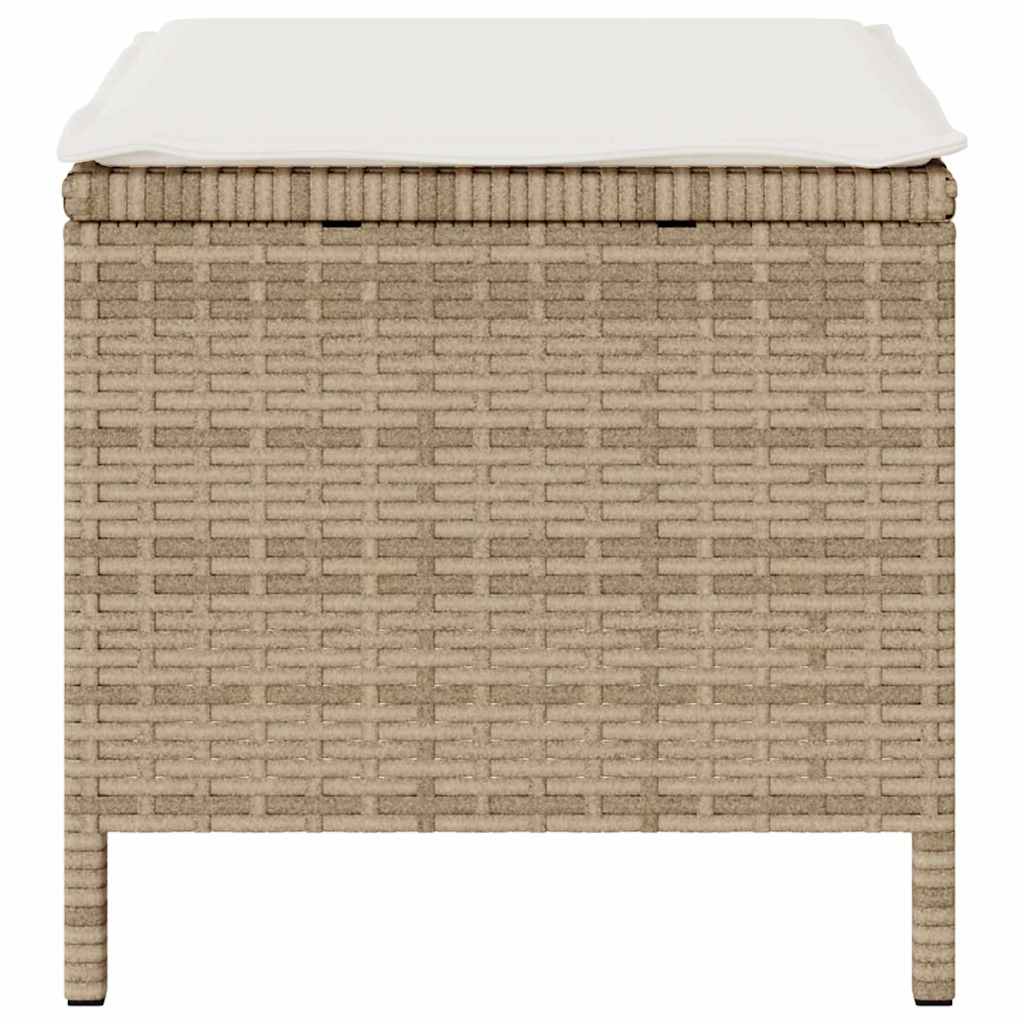 Garten Essgruppe Beige Poly-Rattan