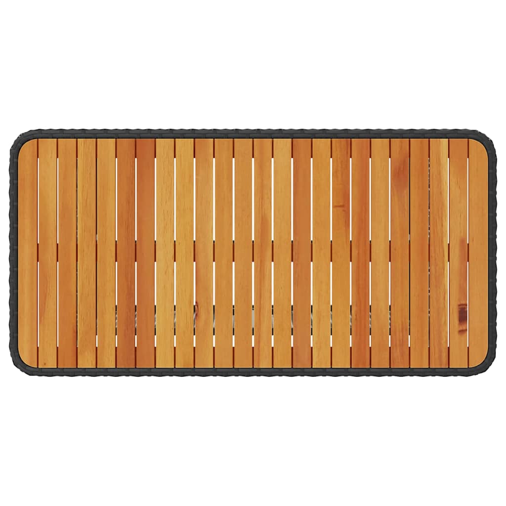 Garten Essgruppe Schwarz Poly-Rattan