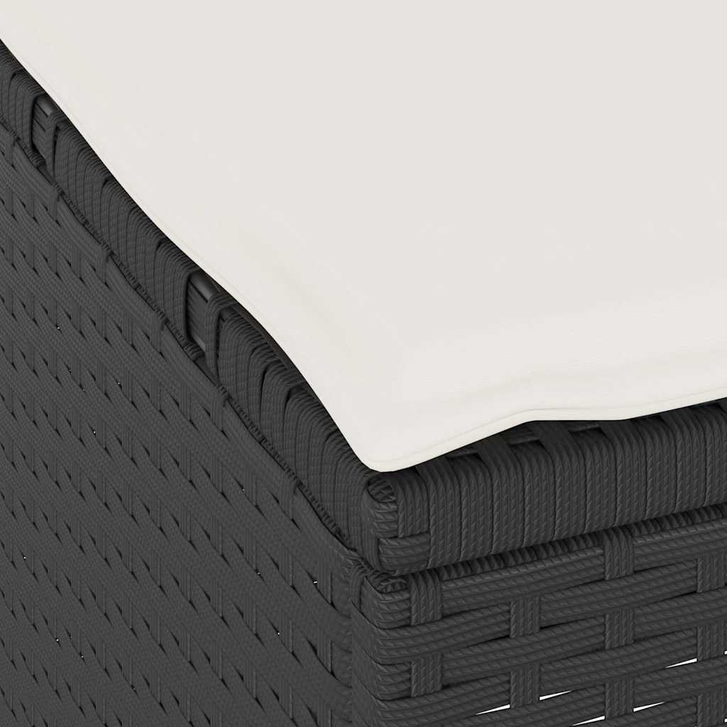 Garten Essgruppe Schwarz Poly-Rattan
