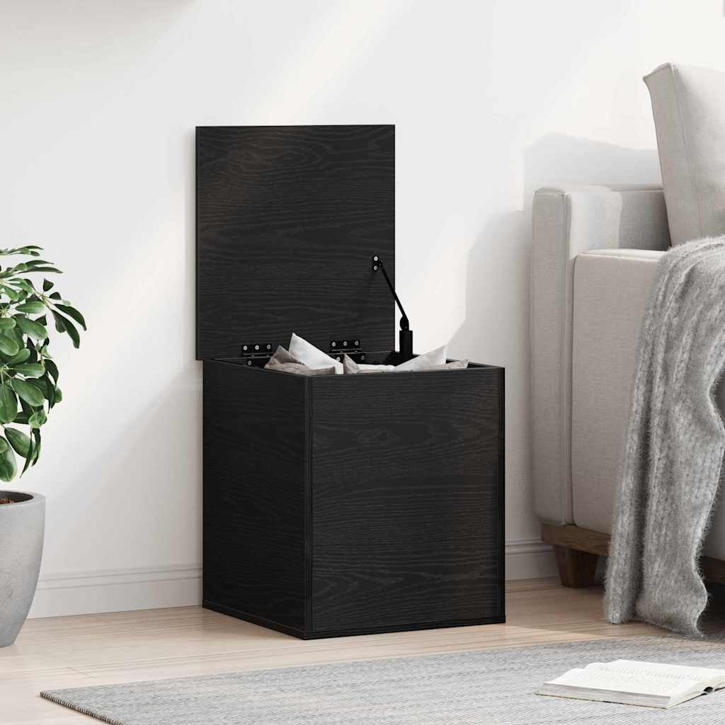 Aufbewahrungsbox Schwarz Eichen-Optik 40 x 42 x 46 cm