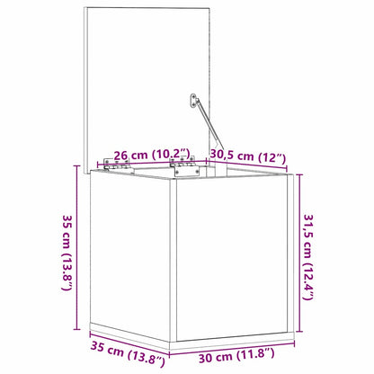 Aufbewahrungsbox Artisan-Eiche 30 x 35 x 35 cm Holzwerkstoff