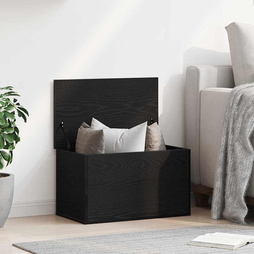 Aufbewahrungsbox Schwarz Eichen-Optik 60 x 35 x 35 cm