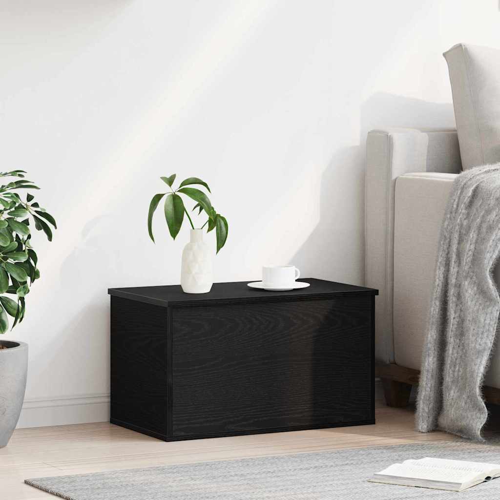 Aufbewahrungsbox Schwarz Eichen-Optik 60 x 35 x 35 cm