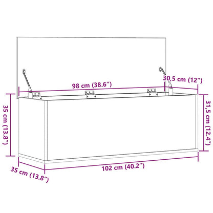 Aufbewahrungsbox Artisan-Eiche 102 x 35 x 35 cm Holzwerkstoff
