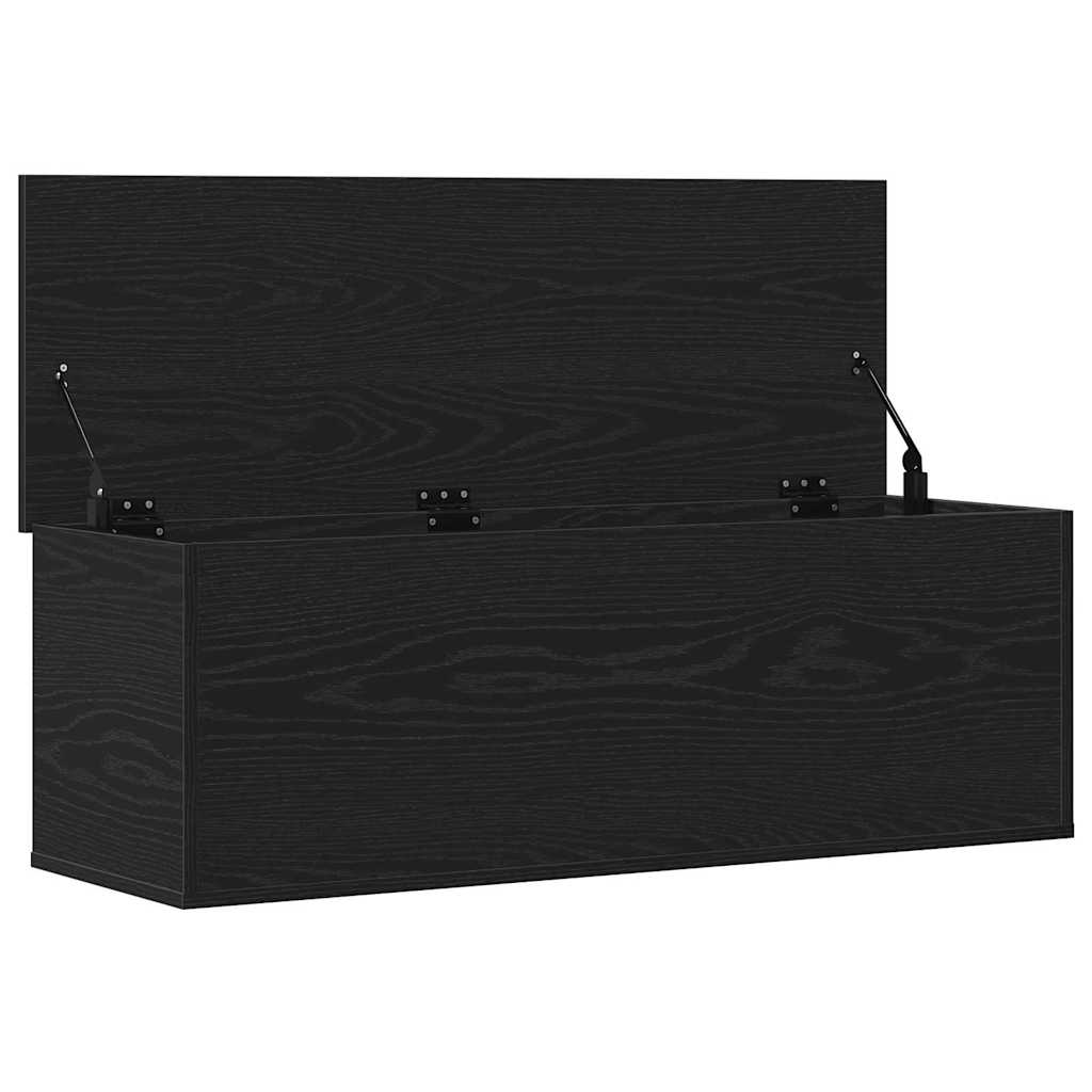 Aufbewahrungsbox Schwarz Eichen-Optik 102 x 35 x 35 cm