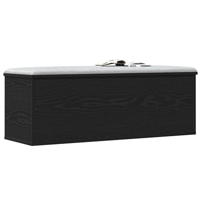 Aufbewahrungsbox Schwarz Eichen-Optik 102 x 35 x 35 cm