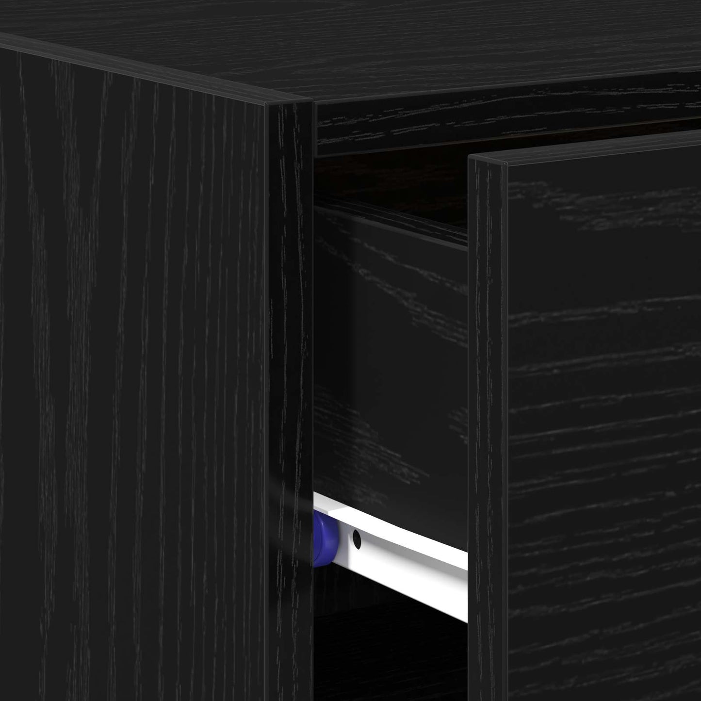 Sideboard Schwarz Eichen-Optik 50 x 42,5 x 93 cm