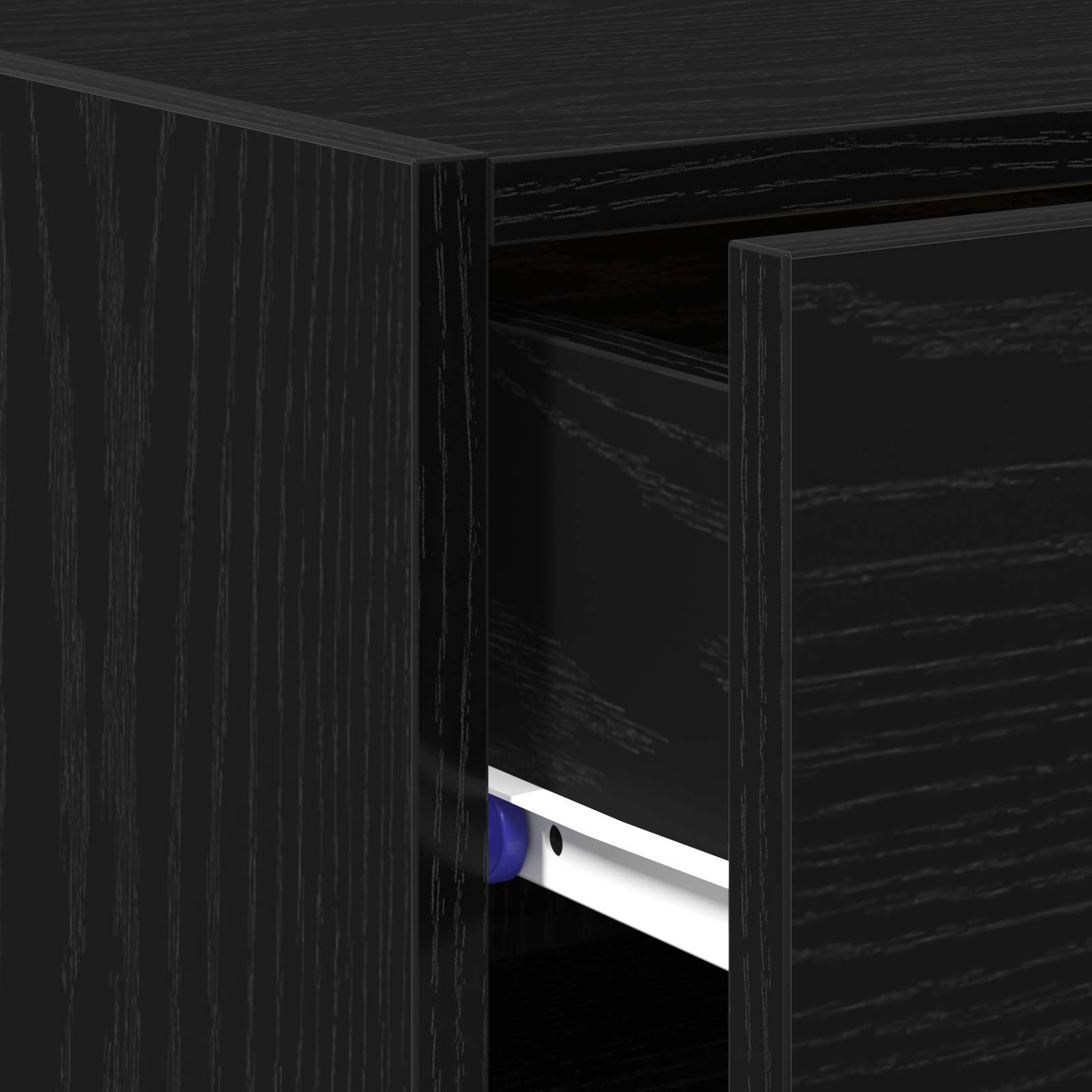 Sideboard Schwarz Eichen-Optik 50 x 42,5 x 93 cm