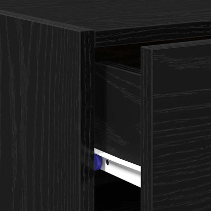 Sideboard Schwarz Eichen-Optik 50 x 42,5 x 93 cm