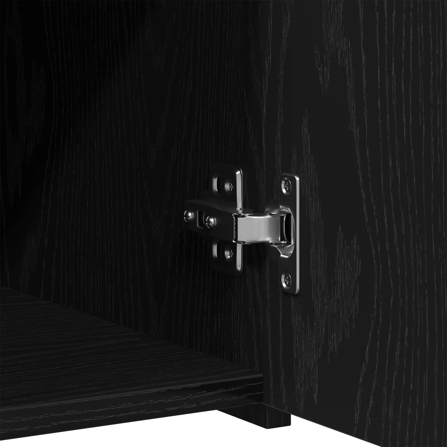 Sideboard Schwarz Eichen-Optik 50 x 42,5 x 93 cm