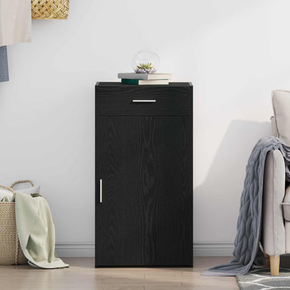 Sideboard Schwarz Eichen-Optik 50 x 42,5 x 93 cm