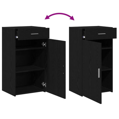 Sideboard Schwarz Eichen-Optik 50 x 42,5 x 93 cm