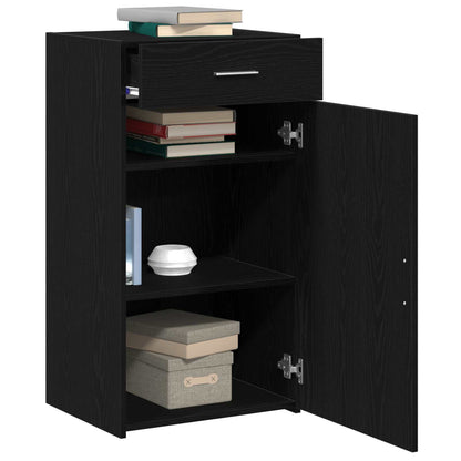 Sideboard Schwarz Eichen-Optik 50 x 42,5 x 93 cm