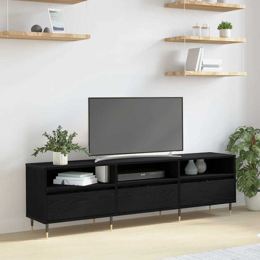 TV-Schränk Schwarz Eichen-Optik 150 x 30 x 44.5 cm