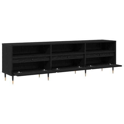 TV-Schränk 150 x 30 x 45 cm Schwarz Eichen-Optik Holzwerkstoff