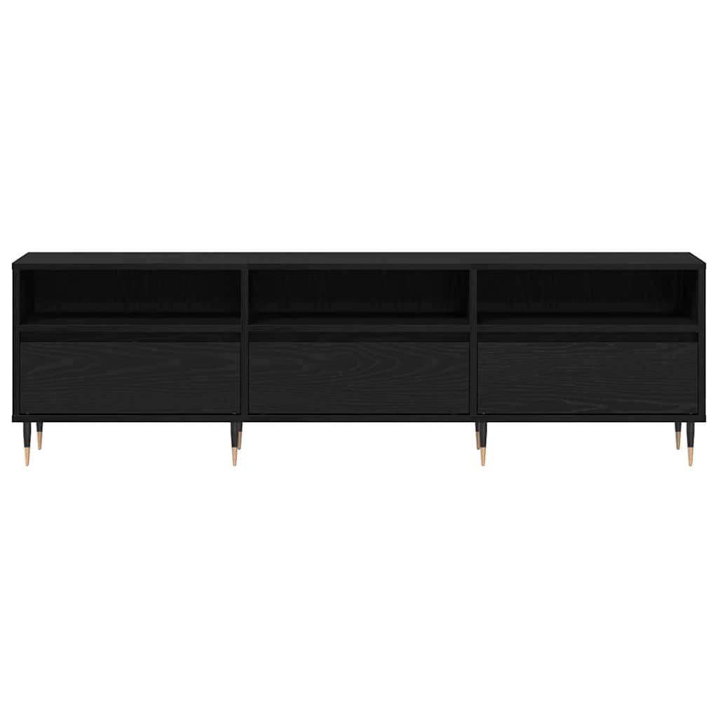 TV-Schränk 150 x 30 x 45 cm Schwarz Eichen-Optik Holzwerkstoff