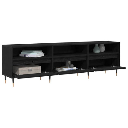 TV-Schränk 150 x 30 x 45 cm Schwarz Eichen-Optik Holzwerkstoff