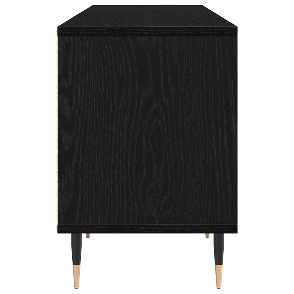 TV-Schränk 150 x 30 x 45 cm Schwarz Eichen-Optik Holzwerkstoff