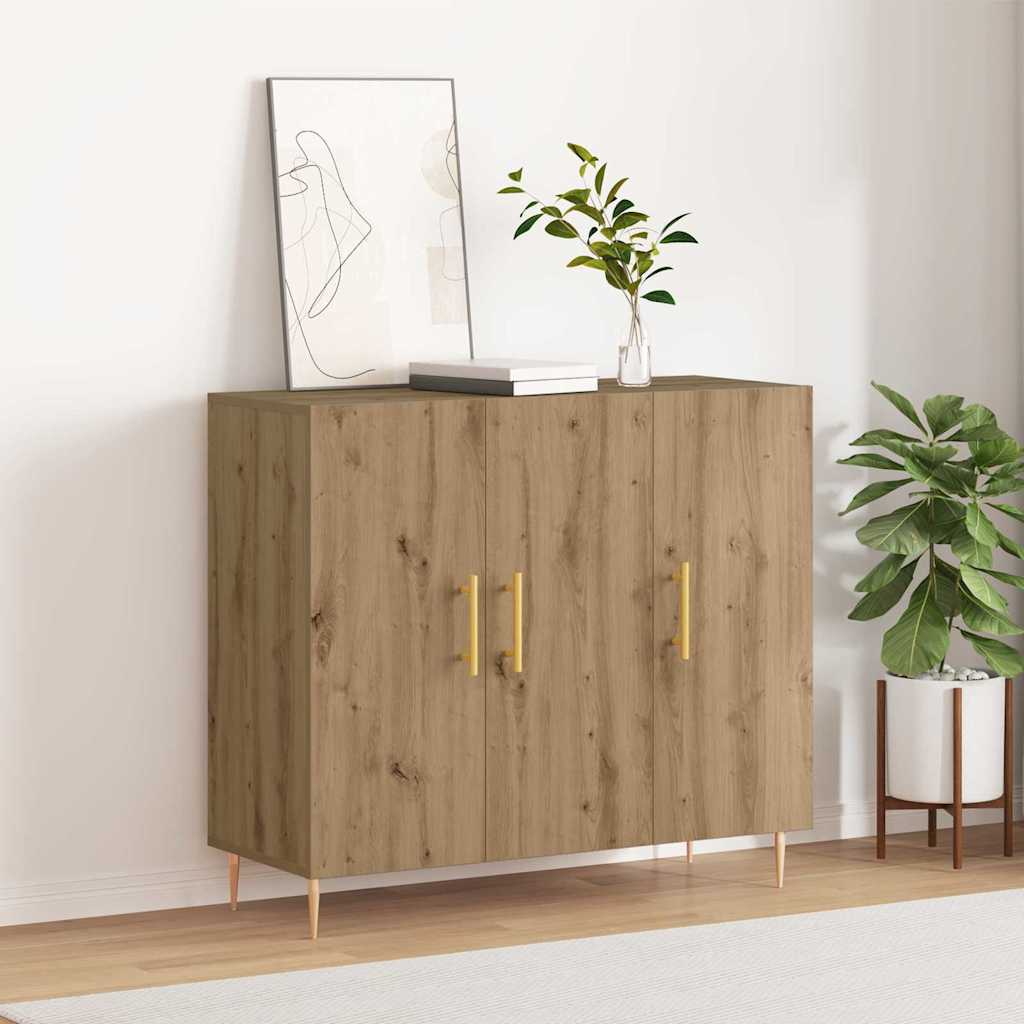 Sideboard Artisan-Eiche 90 x 34 x 80 cm Holzwerkstoff