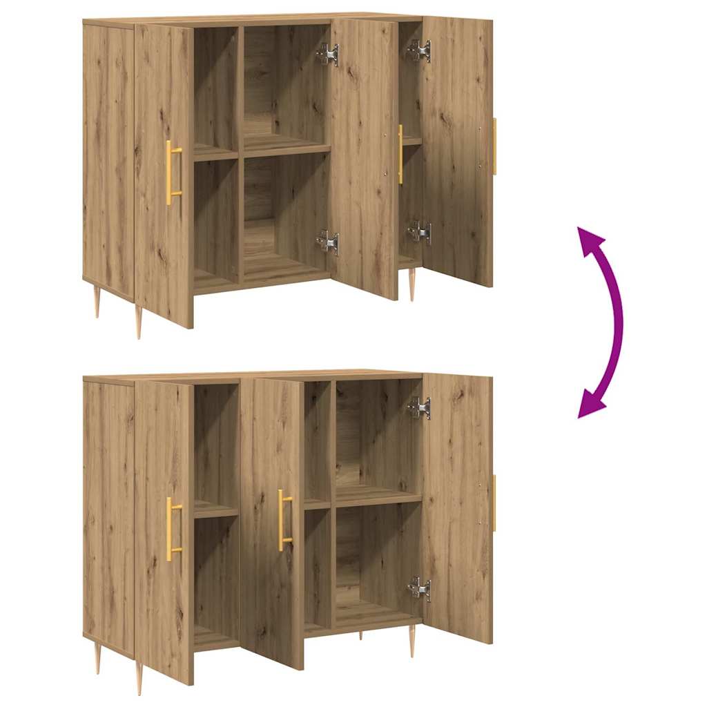 Sideboard Artisan-Eiche 90 x 34 x 80 cm Holzwerkstoff