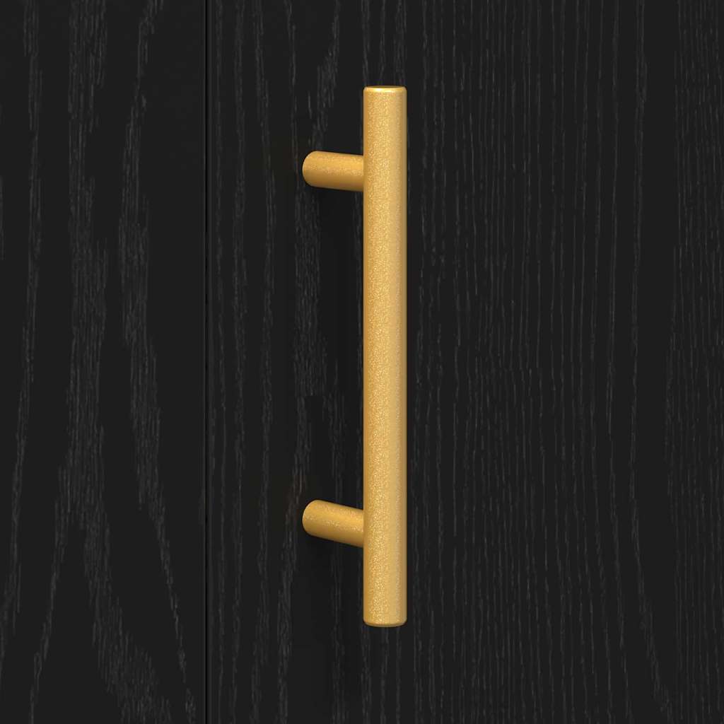Sideboard Schwarz Eichen-Optik 90 x 34 x 80 cm Holzwerkstoff