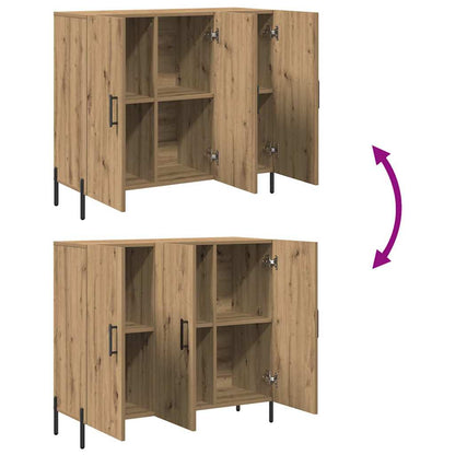 Sideboard Artisan-Eiche 90 x 34 x 80 cm Holzwerkstoff