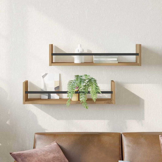 Wandregal 2 pcs Artisan-Eiche 60 x 16 x 14 cm Holzwerkstoff