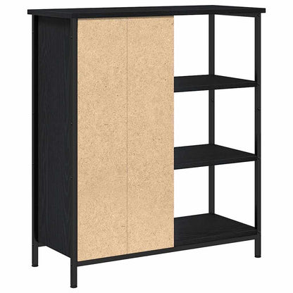 Sideboard Schwarz Eichen-Optik 70 x 30 x 80 cm