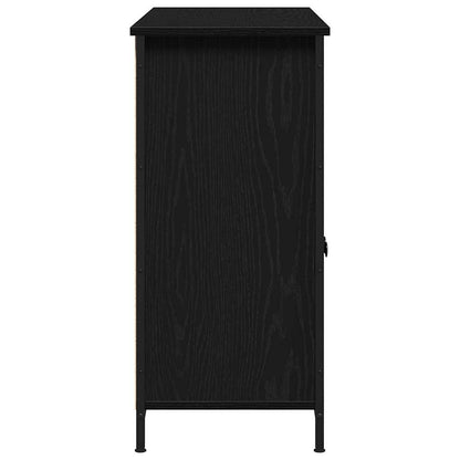 Sideboard Schwarz Eichen-Optik 100 x 35 x 75 cm