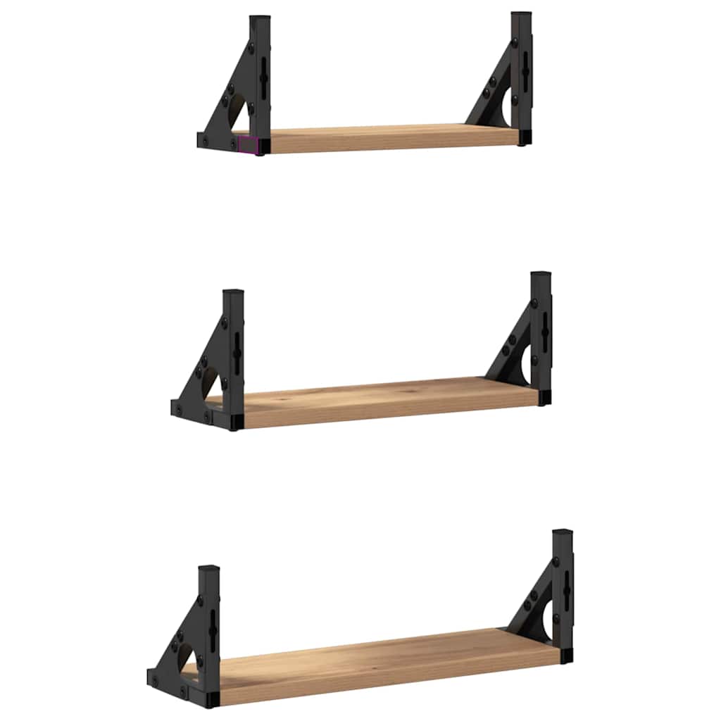 Wandregal-Set 3 pcs Artisan-Eiche 37 x 12 x 13 cm Holzwerkstoff