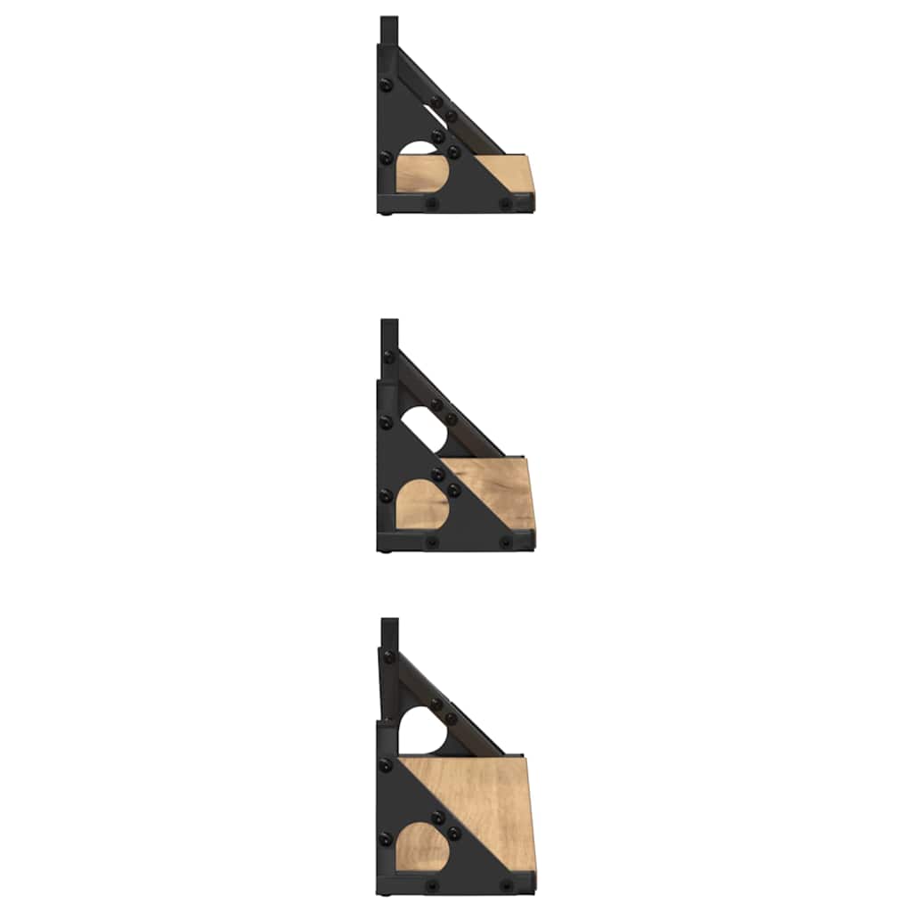 Wandregal 3 stk. Raucharbe 37 x 12 x 13 cm