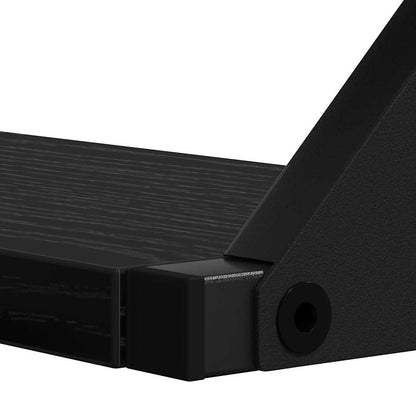 Wandregal 3 stk. Schwarz Eichen-Optik 37 x 12 x 13 cm