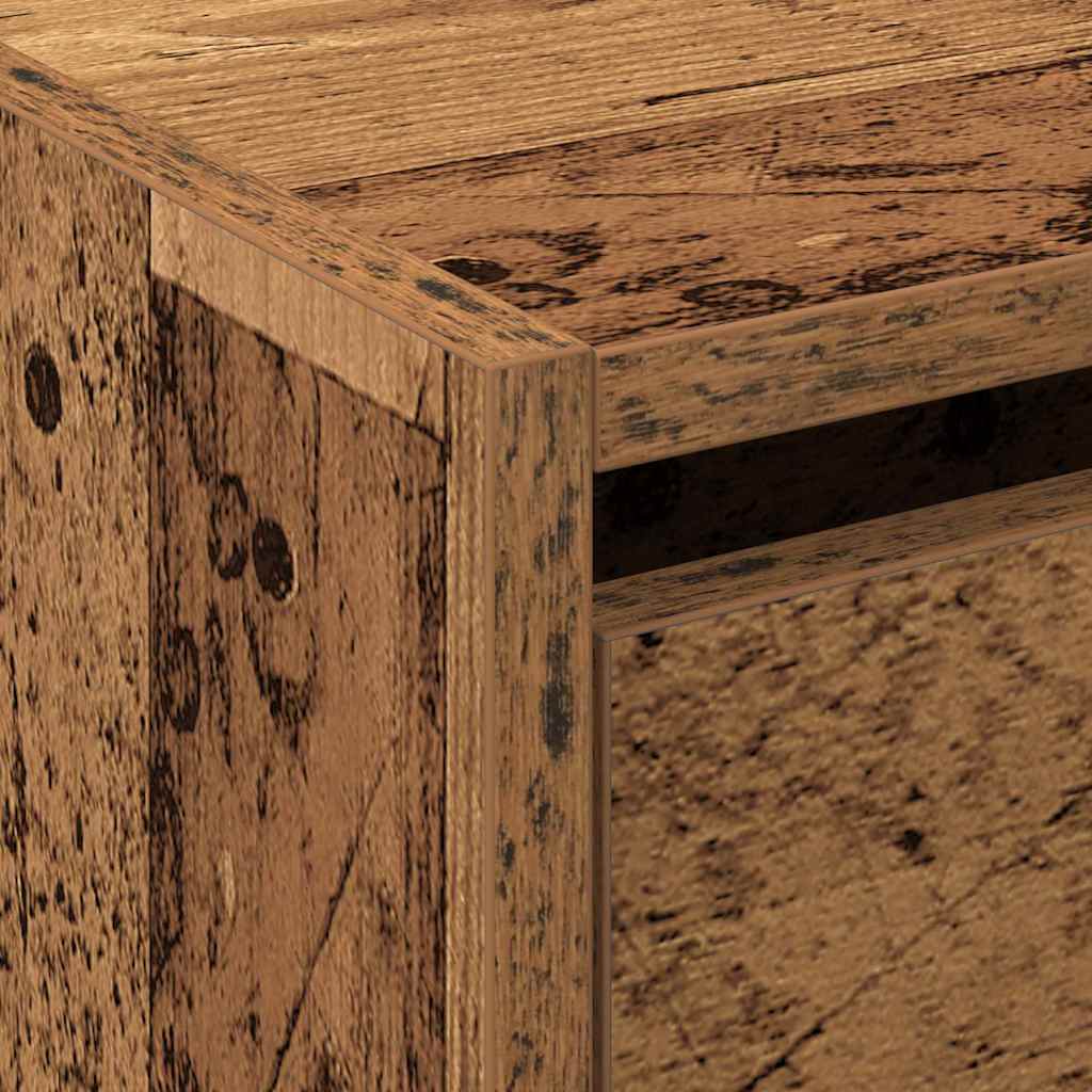 Schuhschrank mit Speicher Altholz 60 x 21 x 57 cm Holzwerkstoff