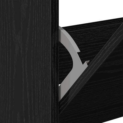 Schuhschrank 60 x 21 x 57 cm Holzwerkstoff Schwarz Eichen-Optik