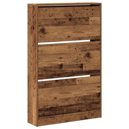 Schuhschrank 80 x 21 x 125,5 cm Holzwerkstoff Altholz