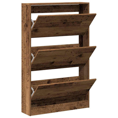 Schuhschrank 80 x 21 x 125,5 cm Holzwerkstoff Altholz